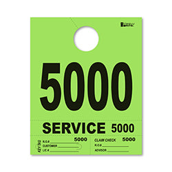 4 Part Heavy Brite Dispatch Numbers - Lime Green - 5000-5999